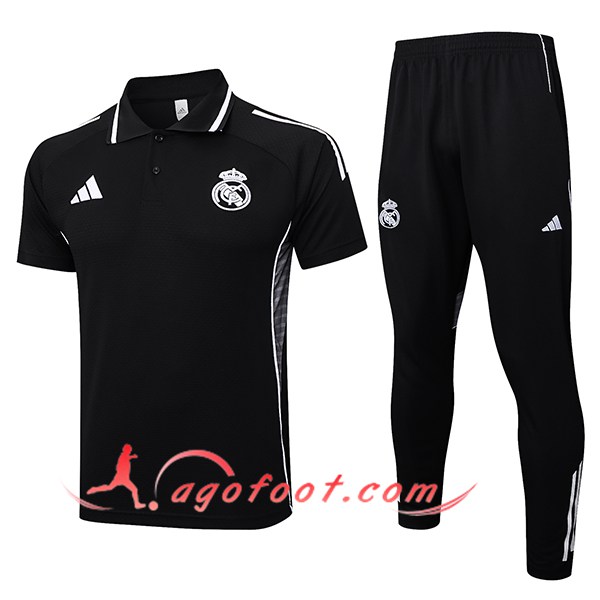 Ensemble Polo Foot Real Madrid Noir 2025/2026