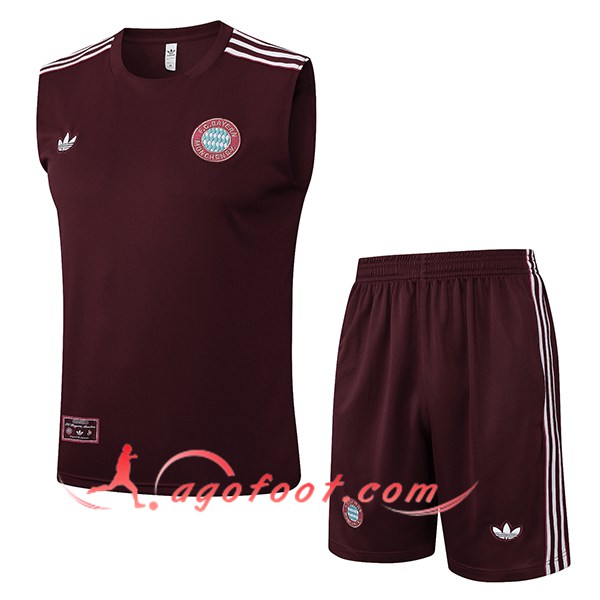 Ensemble Training Debardeur Bayern Munich Brun/Blanc 2025/2026