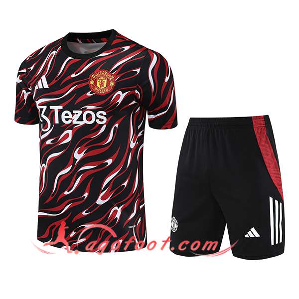 Ensemble Training T-Shirts Manchester United Rouge/Noir 2025/2026