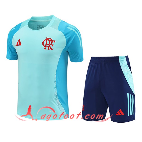 Ensemble Training T-Shirts Flamengo Vert/Bleu 2025/2026
