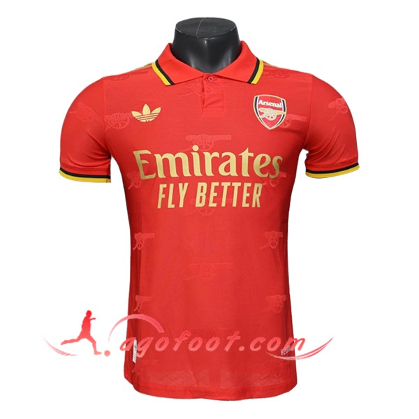 Polo Foot Arsenal Rouge/Jaune 2025/2026