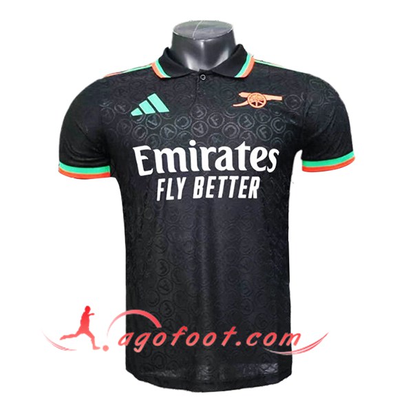 Polo Foot Arsenal Noir 2025/2026