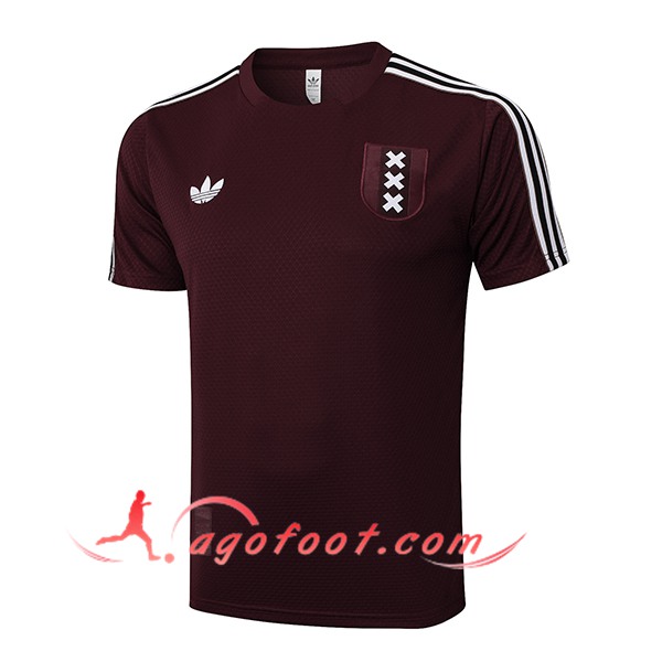 Training T-Shirts Ajax Brun/Blanc 2025/2026