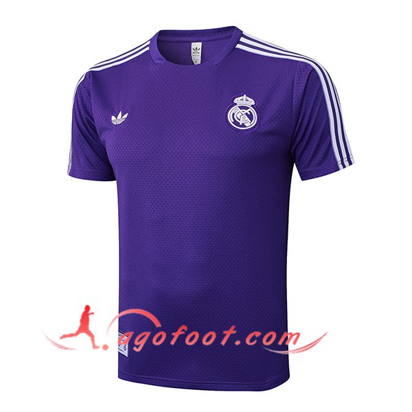 Training T-Shirts Real Madrid Pourpre/Blanc 2025/2026