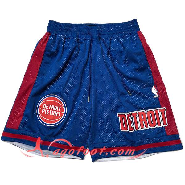 Shorts NBA Detroit Pistons 2025/26 Bleu/Rouge