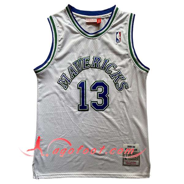 Maillot Dallas Mavericks (NASH #13) 2025/26 Blanc/Bleu