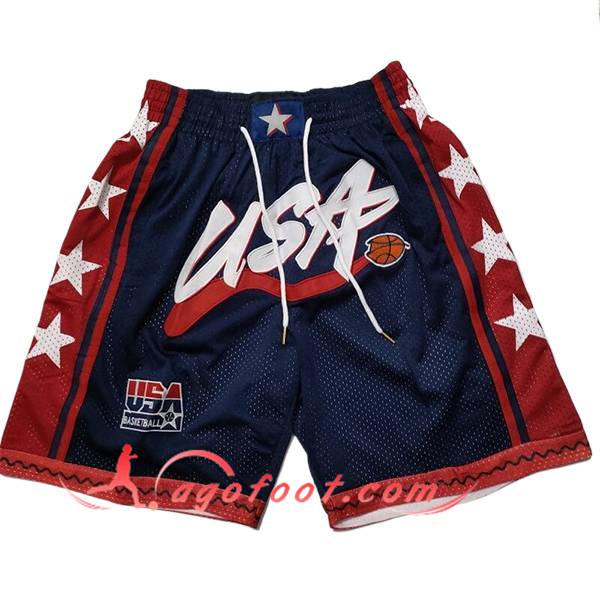 Shorts NBA USA 2025/26 Bleu/Rouge -02