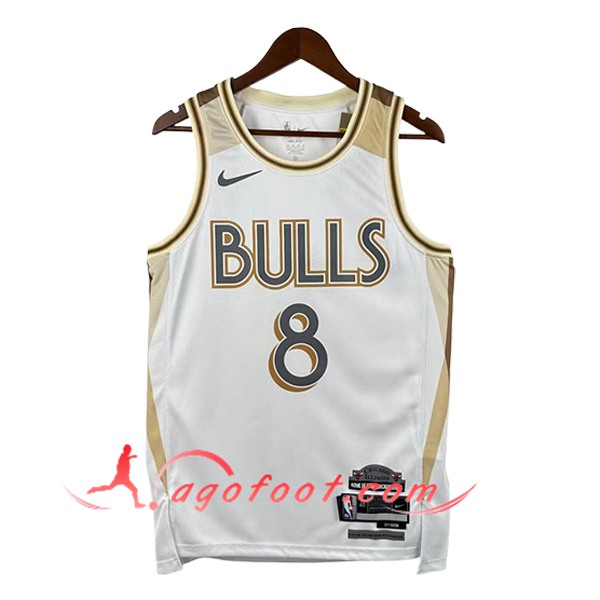 Maillot Chicago Bulls (LAVINE #8) 2025/26 Blanc/Jaune