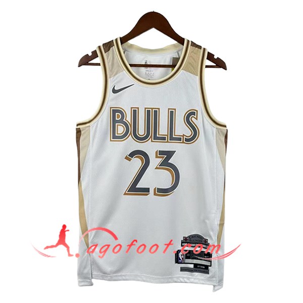 Maillot Chicago Bulls (JORDAN #8) 2025/26 Blanc/Jaune