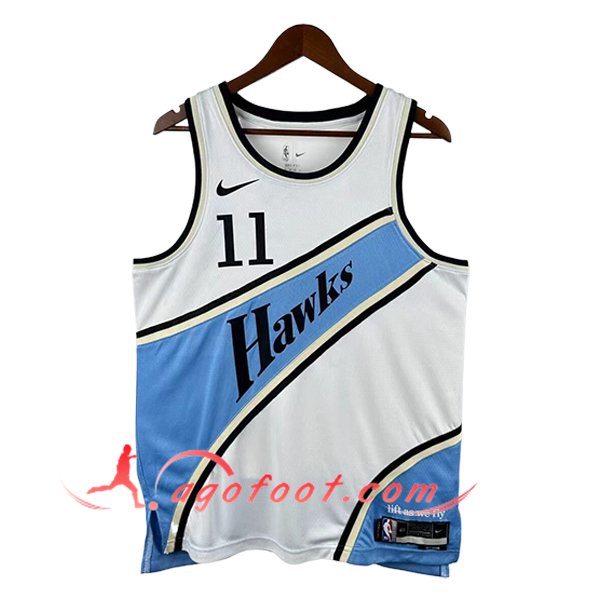 Maillot Atlanta Hawks (YOUNG #11) 2025/26 Blanc/Bleu