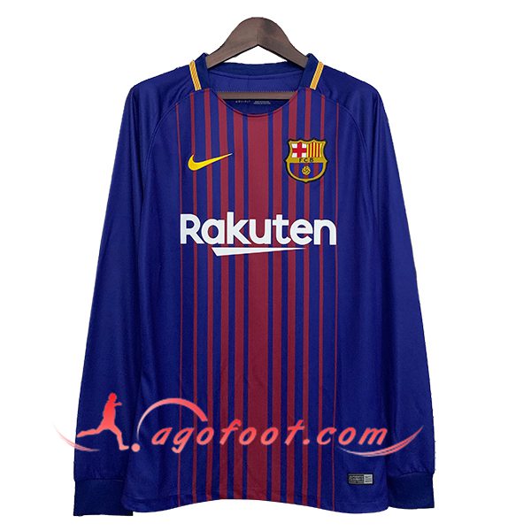 Maillot de Foot FC Barcelone Retro Domicile Manches Longues 2017/2018