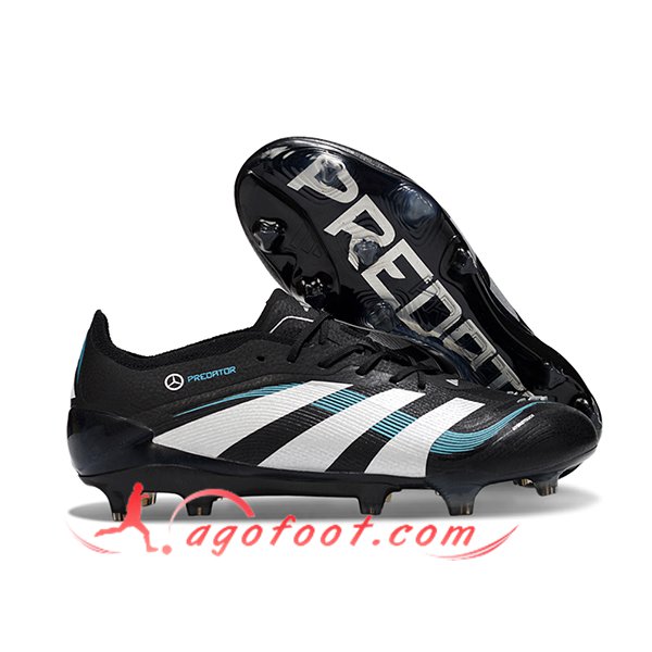 Adidas Chaussures de Foot 25 Predator Elite FG Noir/Blanc/Bleu