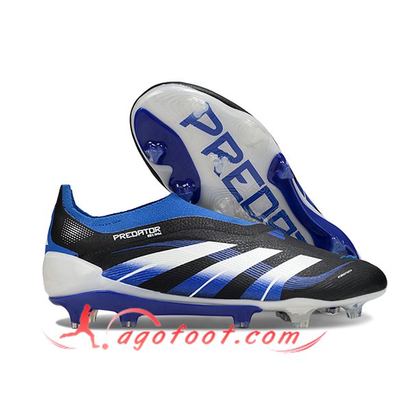 Adidas Chaussures de Foot 25 Predator Elite LL FG Noir/Bleu/Blanc