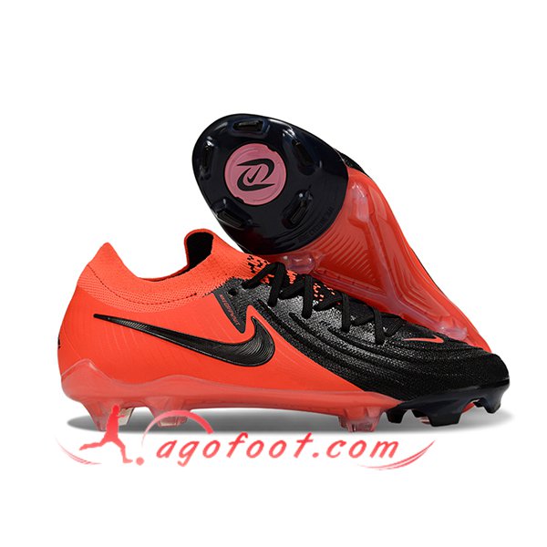 Nike Chaussures de Foot Phantom Luna Elite NU FG Orange/Noir