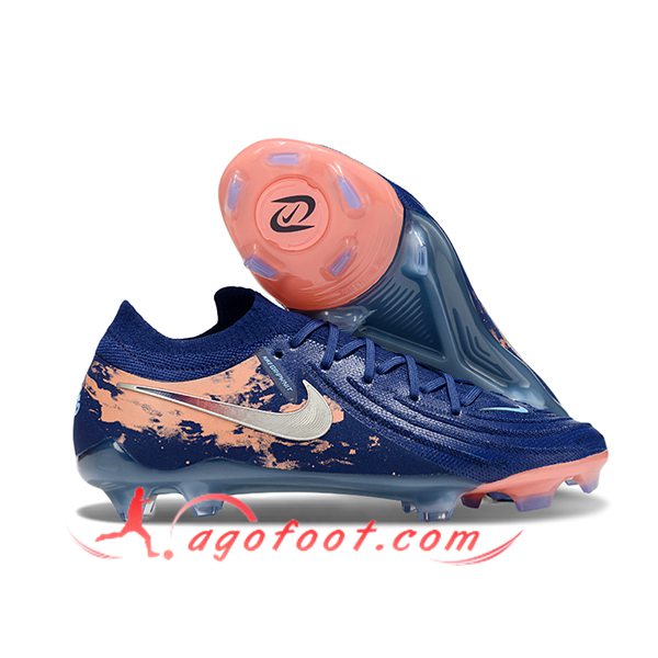 Nike Chaussures de Foot Phantom Luna Elite NU FG Bleu/Rose -02