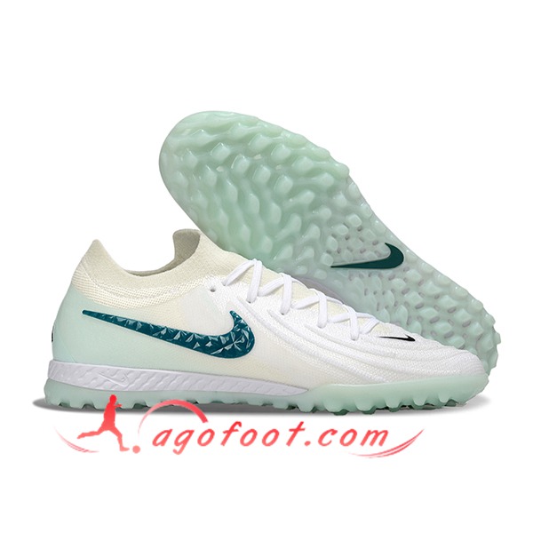 Nike Chaussures de Foot Phantom GX II EliteTF Vert/Blanc