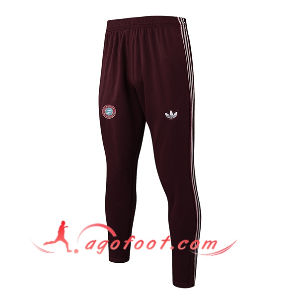 Pantalon Foot Bayern Munich Brun/Blanc 2025/2026 -02