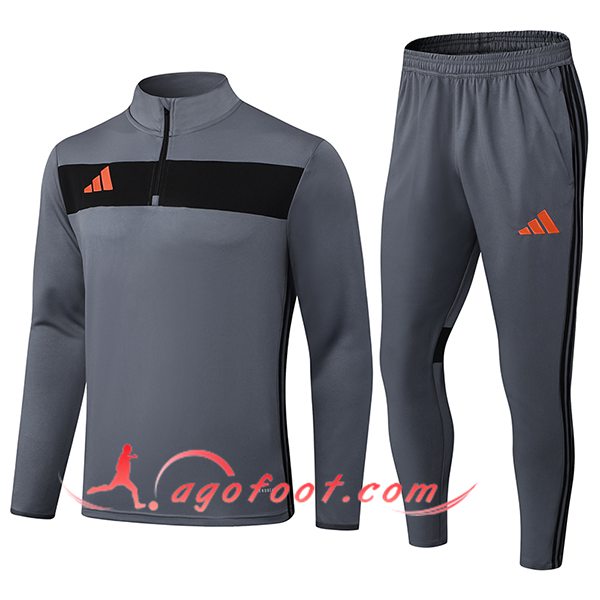 Ensemble Survetement de Foot Adidas Gris/Noir 2025/2026