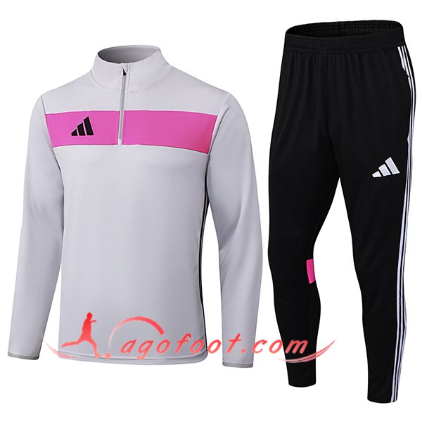 Ensemble Survetement de Foot Adidas Gris/Rose 2025/2026