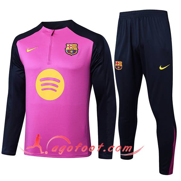 Ensemble Survetement de Foot FC Barcelone Pourpre/Bleu/Jaune 2025/2026