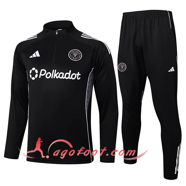 Ensemble Survetement de Foot Inter Miami CF Noir/Gris 2025/2026