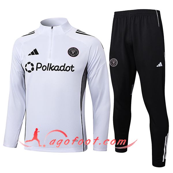 Ensemble Survetement de Foot Inter Miami CF Blanc/Gris 2025/2026