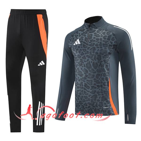 Ensemble Survetement de Foot Adidas Gris/Orange 2025/2026