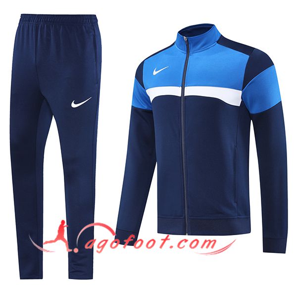 Ensemble Survetement de Foot Veste Foot Nike Bleu/Blanc 2025/2026