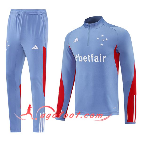 Ensemble Survetement de Foot Foot Cruzeiro Gris/Rouge 2025/2026