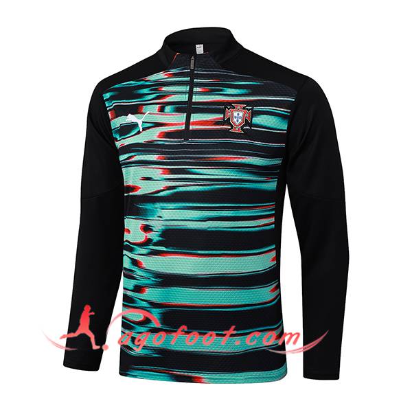 Sweatshirt Training Portugal Noir/Vert 2025/2026