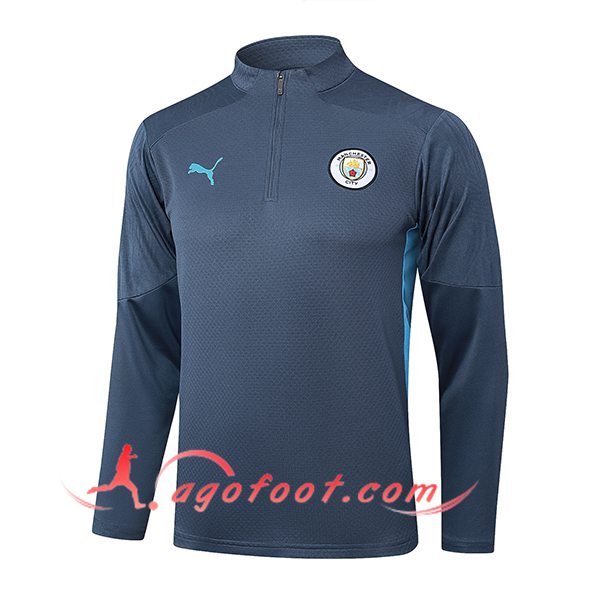 Sweatshirt Training Manchester City Gris/Bleu 2025/2026