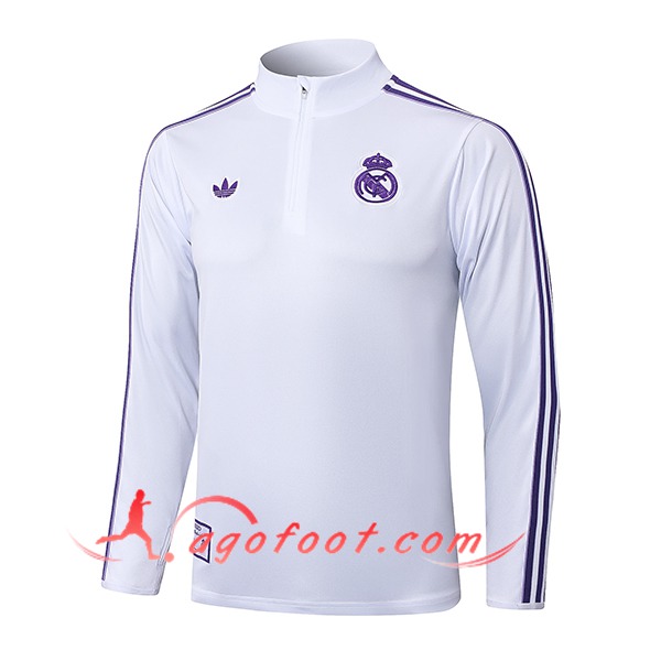Sweatshirt Training Real Madrid Blanc/Pourpre 2025/2026