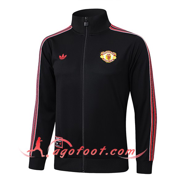 Veste Foot Manchester United Noir/Rouge 2025/2026 -02