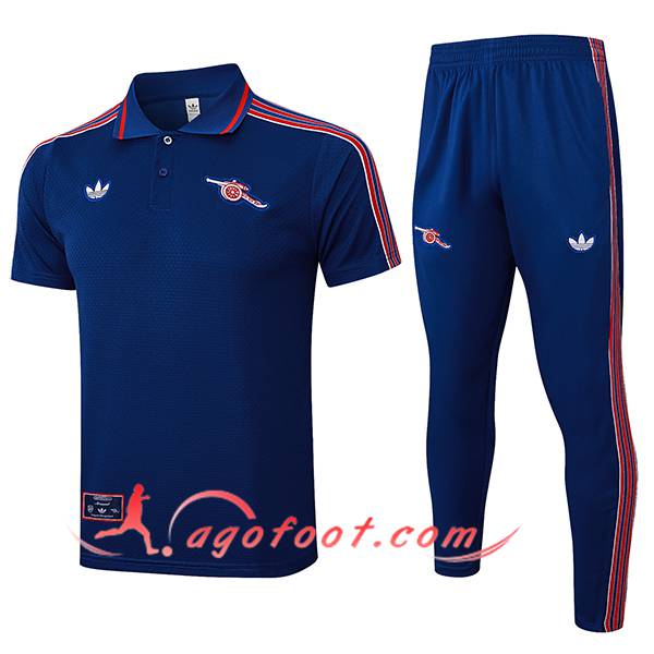 Ensemble Polo Foot Arsenal Bleu/Rouge 2025/2026