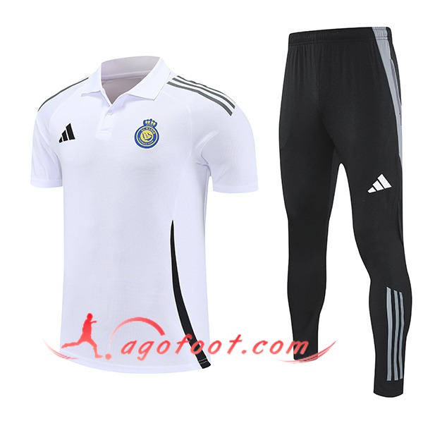 Ensemble Polo Foot Real Madrid Blanc/Noir 2025/2026
