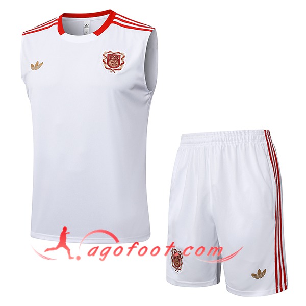Ensemble Training Debardeur Bayern Munich Blanc/Rouge 2025/2026