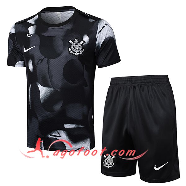 Ensemble Training T-Shirts Corinthians Noir/Gris 2025/2026