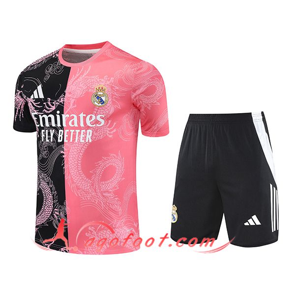 Ensemble Training T-Shirts Real Madrid Noir/Rose 2025/2026