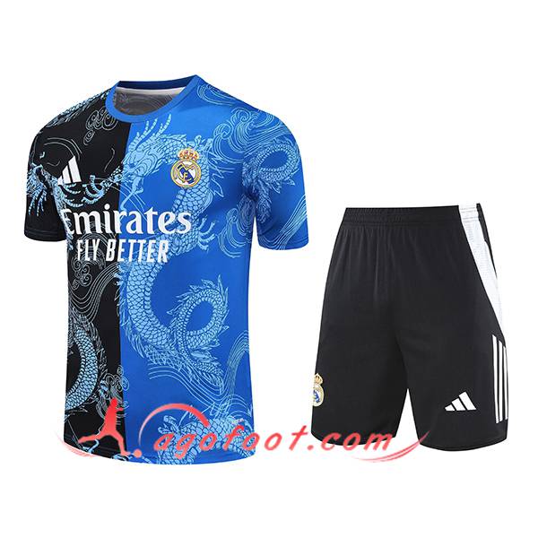 Ensemble Training T-Shirts Real Madrid Noir/Bleu 2025/2026