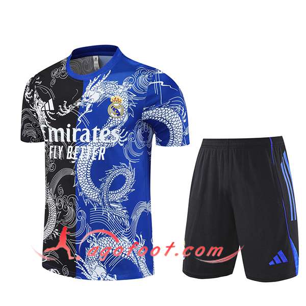 Ensemble Training T-Shirts Real Madrid Noir/Bleu/Blanc 2025/2026