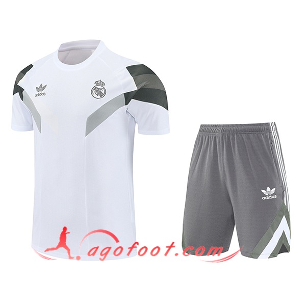Ensemble Training T-Shirts Real Madrid Blanc/Gris 2025/2026