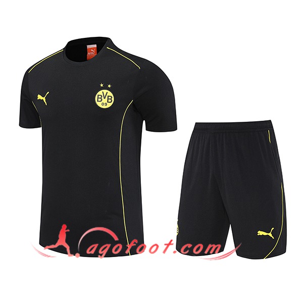 Ensemble Training T-Shirts Dortmund Noir/Jaune 2025/2026