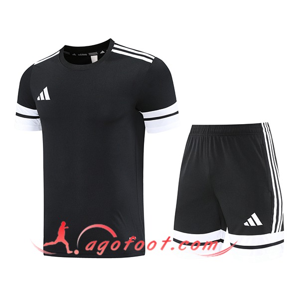 Ensemble Training T-Shirts Adidas Noir/Blanc 2025/2026