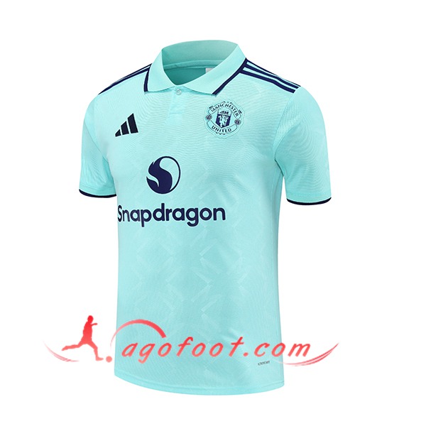 Polo Foot Manchester United Vert/Bleu 2025/2026