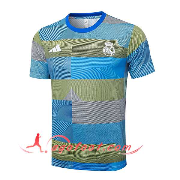 Training T-Shirts Real Madrid Bleu/Vert 2025/2026 -02