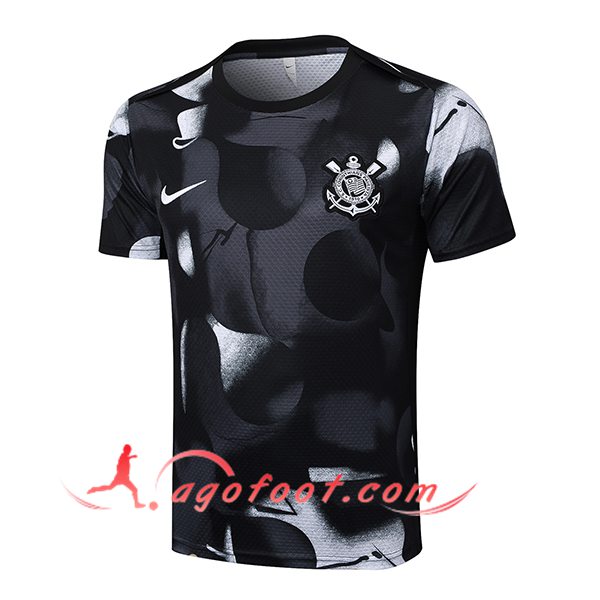 Training T-Shirts Corinthians Noir/Gris 2025/2026