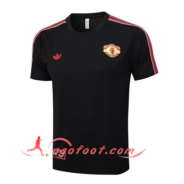 Training T-Shirts Manchester United Noir/Rouge 2025/2026