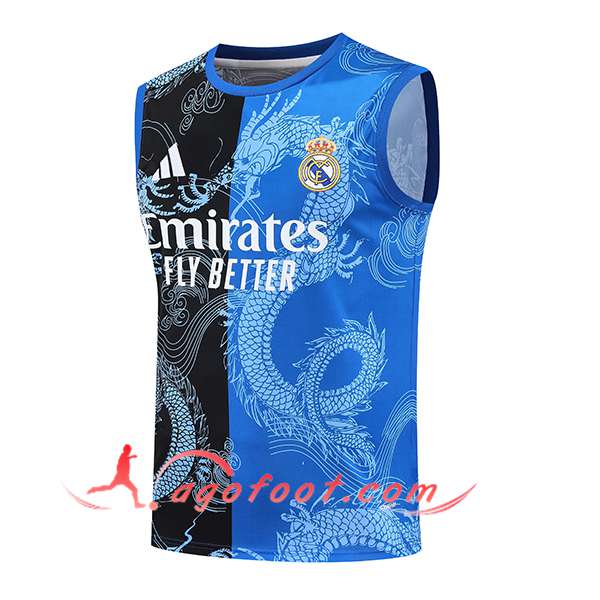 Training Debardeur Real Madrid Noir/Bleu 2025/2026