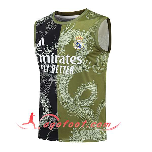 Training Debardeur Real Madrid Noir/Vert 2025/2026