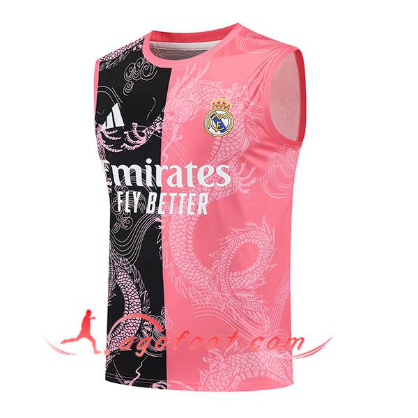 Training Debardeur Real Madrid Noir/Rose 2025/2026